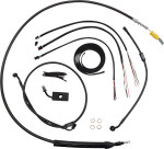LA Choppers Midnight Complete Cable Kit for 18"-20" Bars (LA-8155KT2-19M)
