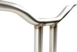 LA Choppers 1.25" 1pc Kage Fighter Stainless T-Bar w/10" End Rise (LA-7337-10SS)