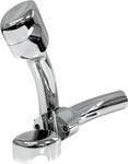 LA Choppers Smooth 5.5" Pullback Chrome Risers for 1" Handlebars (LA-7402-05)