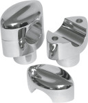 LA Choppers 1.5" Chrome Hefty Mohawk Risers for 1.25" Handlebars (LA-7404-01)