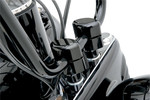 LA Choppers Smooth 1.5" Black Risers for 1" Handlebars (LA-7402-01B)
