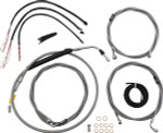 LA Choppers Stainless Complete Cable Kit for 12"-14" Handlebars (LA-8056KT2-13)
