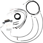 LA Choppers Black Vinyl Complete Cable Kit for Mini Ape Bars (LA-8058KT2-08B)