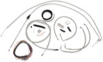 LA Choppers Stainless Complete Cable Kit for 15"-17" Handlebars (LA-8006KT2B-16)