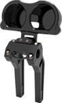 LA Choppers Black Dual Gauge Mount for Performance Risers (LA-7397-03B)