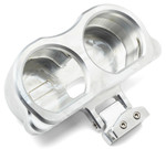 LA Choppers Raw Dual Gauge Mount for Performance Risers (LA-7397-03R)