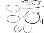 LA Choppers Black Vinyl Complete Cable Kit for 18"-20" Bars (LA-8151KT2A-19B)