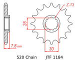 JT Front Sprocket | 18 Tooth | 520 | Steel (JTF1184.18)