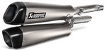 Akrapovic Titanium Dual Slip-On Mufflers w/Slash-Cut Black Caps (S-T12SO3-HCQT)