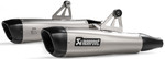 Akrapovic Titanium Dual Slip-On Mufflers w/Slash-Cut Black Caps (S-T12SO4-HCQT)