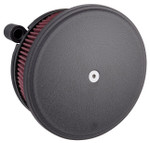Arlen Ness Stage 2 Big Sucker Air Cleaner - Wrinkle Black - Red Filter (18-820)