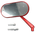 Arlen Ness Forged Oval Red Left Mirror (13-176)