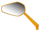 Arlen Ness Mini Stocker Billet Aluminum Gold Left Mirror (13-151)
