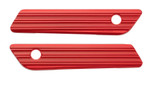 Arlen Ness 10-Gauge Red Saddlebag Latch Covers (03-616)