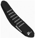 D'Cor Visuals Husqvarna Black/Gray Ribbed Seat Cover (30-70-418)