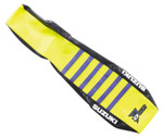 D'Cor Visuals Suzuki Yellow/Blue Ribbed Seat Cover (30-40-454)