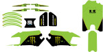 D'Cor Visuals 12/16 eDRIVE STACYC Monster Energy Graphics Kit (10-80-201)