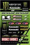 D'Cor Visuals Kawasak Monster Energy Decal Sheet (40-20-117)