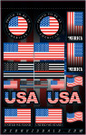 D'Cor Visuals USA Decal Sheet (40-90-120)