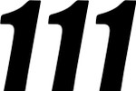 D'Cor Visuals 6" Black SX Number 1 Decal 3 Pack (45-26-1)