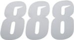 D'Cor Visuals 7" White Slash Number 8 Decal 3 Pack (45-32-8)