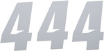 D'Cor Visuals 4" White Slash Number 4 Decal 3 Pack (45-28-4)