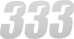 D'Cor Visuals 4" White Slash Number 3 Decal 3 Pack (45-28-3)