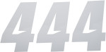 D'Cor Visuals 7" White Slash Number 4 Decal 3 Pack (45-32-4)