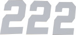 D'Cor Visuals 6" White Race Number 2 Decal 3 Pack (45-36-2)