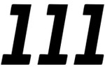 D'Cor Visuals #1 Black Race 4 inch Decals 3-Pack (45-33-1)