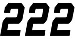 D'Cor Visuals #2 Black Race 4 inch Decals 3-Pack (45-33-2)