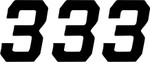 D'Cor Visuals 6" Black Race Number 3 Decal 3 Pack (45-35-3)