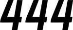 D'Cor Visuals 6" Black Race Number 4 Decal 3 Pack (45-35-4)