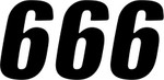 D'Cor Visuals 4" Black SX Number 6 Decal 3 Pack (45-24-6)