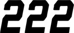 D'Cor Visuals 6" Black Race Number 2 Decal 3 Pack (45-35-2)