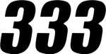 D'Cor Visuals 4" Black SX Number 3 Decal 3 Pack (45-24-3)