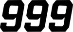 D'Cor Visuals 6" Black Race Number 9 Decal 3 Pack (45-35-9)