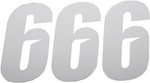 D'Cor Visuals 7" White Slash Number 6 Decal 3 Pack (45-32-6)