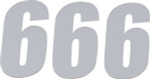D'Cor Visuals #6 White SX Number Plate Decals 3-Pack (45-14-6)