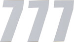 D'Cor Visuals 6" White SX Number 7 Decal 3 Pack (45-16-7)