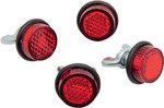 Chris Products Red License Plate Reflectors 4-Pack (CH4R)
