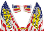 Pro Circuit Ti-6 Exhaust Muffler Stars & Stripes Decal Sticker Kit (DC22TI6-SS)