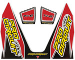 Pro Circuit Ti-6 Exhaust Muffler Red/Black Decal Sticker Kit (DC22TI6-RED)