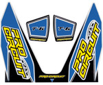 Pro Circuit Light Blue/Yellow/Black T-6 Exhaust Decal Kit (DC22T6-LB)