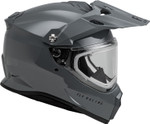 Fly Racing Trekker CW Solid Snow Helmet w/Heated Electric Shield