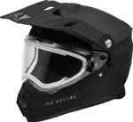Fly Racing Trekker CW Solid Snow Helmet w/Heated Electric Shield