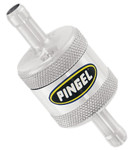 Pingel Chrome 5/16" Super Short In-Line Fuel Filter (SS1P)