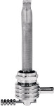 Pingel Finned Chrome 22mm Round Fuel Valve (6311-CRF)