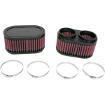 K&N Custom Oval Clamp-On Air Filters 2-Pack (RU-2922)