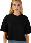 Fox Racing Wordmark Premium Womens Short Sleeve Crop Shirt